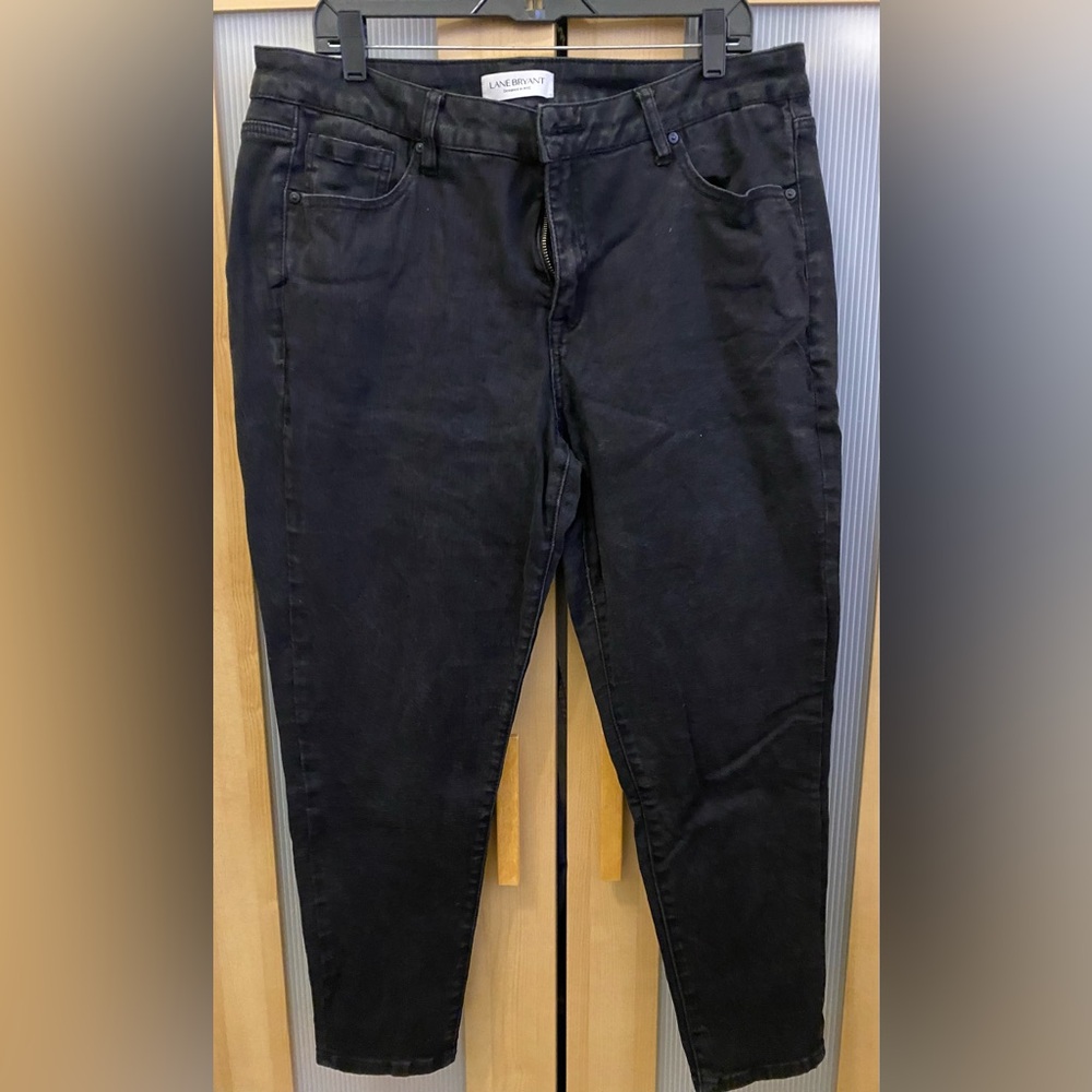 Lane Bryant faded black skinny jeans Size 18